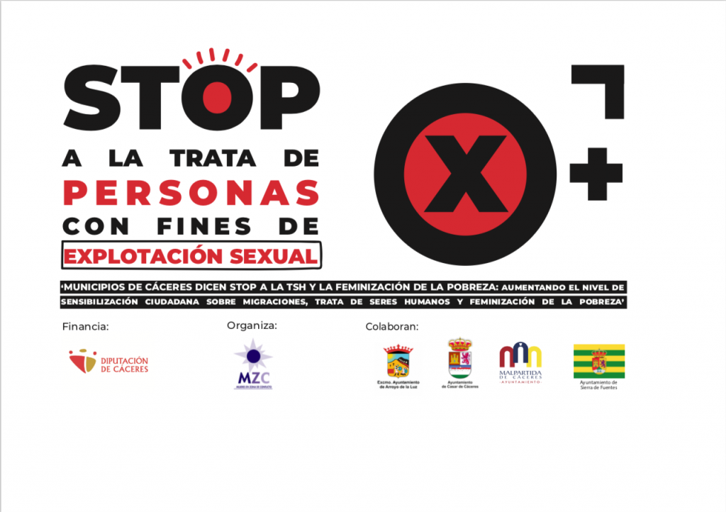 Cartel Stop a la trata de personas con fines de explotación sexual