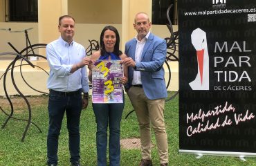 presentación del 3x3 baloncesto en la calle de Malpartida de Cáceres