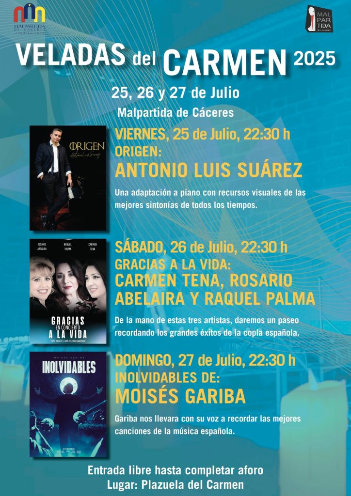 Veladas del Carmen en Malpartida de Cáceres 2025