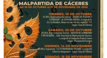 Otoño Cultural 2025 en Malpartida de Cáceres
