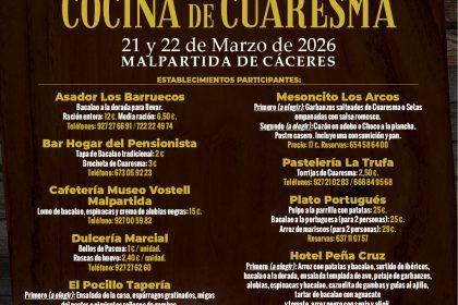 cocina de cuaresma malpartida de cáceres capital extremeña de la gastronomía 2026