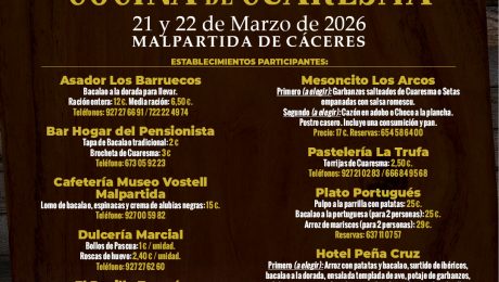 cocina de cuaresma malpartida de cáceres capital extremeña de la gastronomía 2026