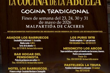 Cocina de la abuela capital gastronómica extremeña de Malpartida de Cáceres mayo