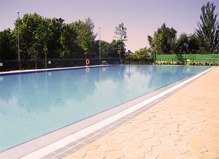 Semi Olympic-size swimming pool,